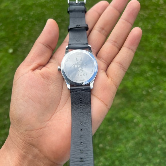 GUCCI G-Timeless Bee and Star Motif Black Dial Leather Strap unisex  Watch - Picture 7 of 15